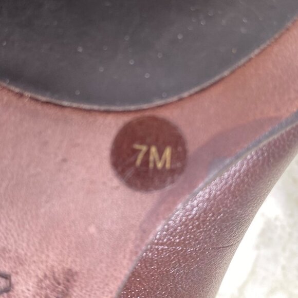 Brown Leather  Womens Flats Gold Rosette Bow Accents Casual Comfort Versatile - Picture 9 of 10